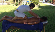 XL man massage in the garden